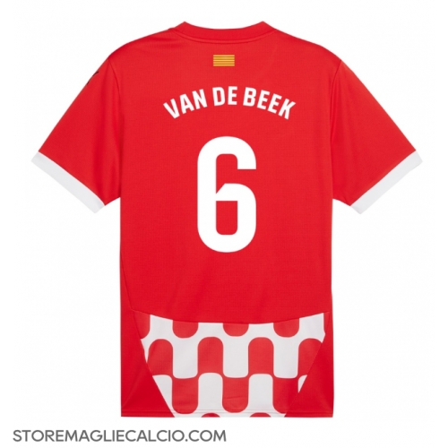 Girona Donny van de Beek #6 Maglia Gara Casa Repliche 2024-25 Maniche Corte Girona Donny van de Beek #6 Maglia Gara Casa Repliche 2024-25 Maniche Corte